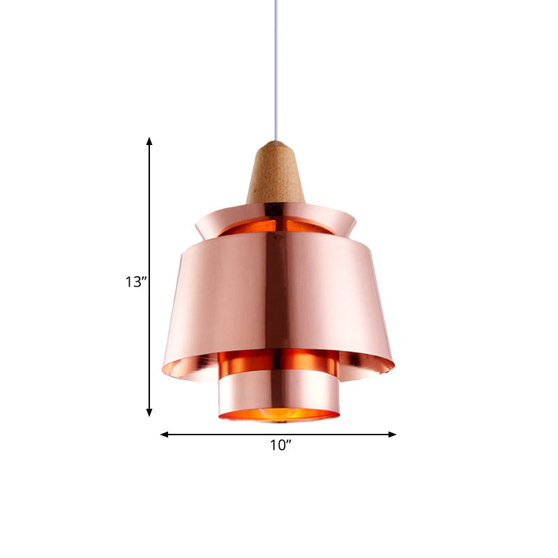 Modern Black/White Pendant Light for Dining Room with Metal Shade