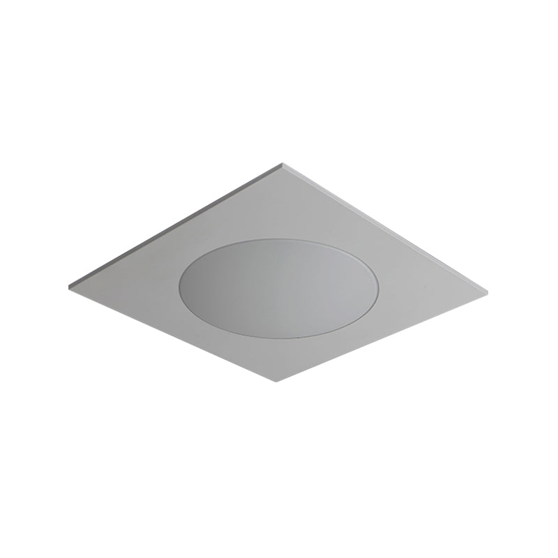 Contemporary White Square Flushmount LED Ceiling Fixture - 19.5"/23.5" W - Warm/White Light