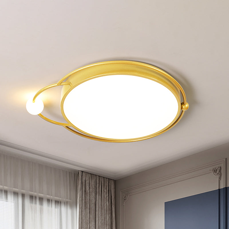 Lampe à encastrer en fer moderniste en noir/doré, 17"/20,5" de large, LED, lumière chaude/blanche