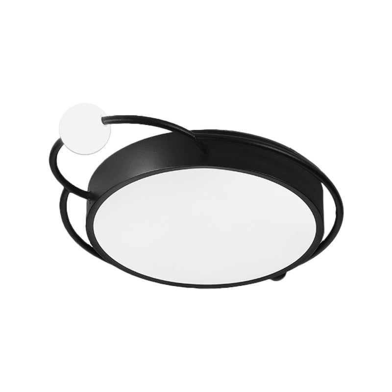 Lampe à encastrer en fer moderniste en noir/doré, 17"/20,5" de large, LED, lumière chaude/blanche