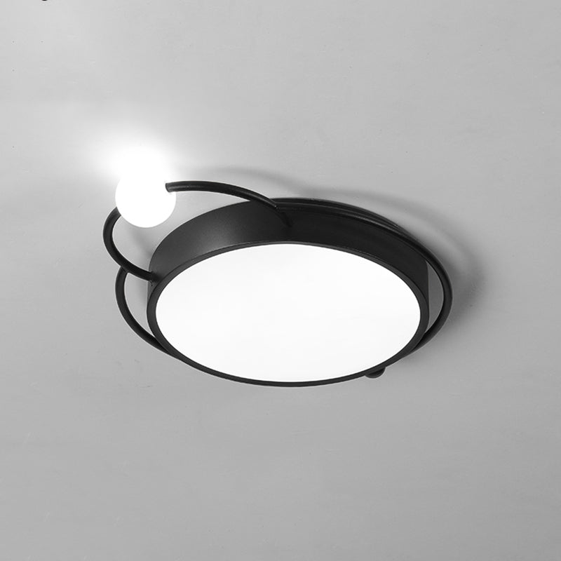 Lampe à encastrer en fer moderniste en noir/doré, 17"/20,5" de large, LED, lumière chaude/blanche