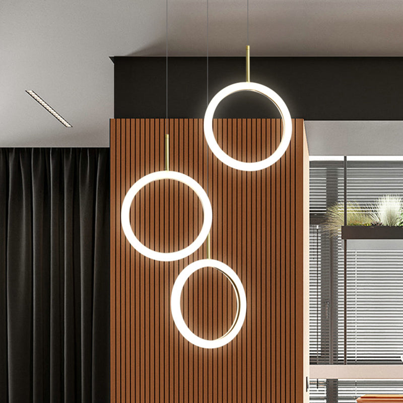 Modern Nordic Acrylic Chandelier - Gold Hanging Light Kit for Restaurants