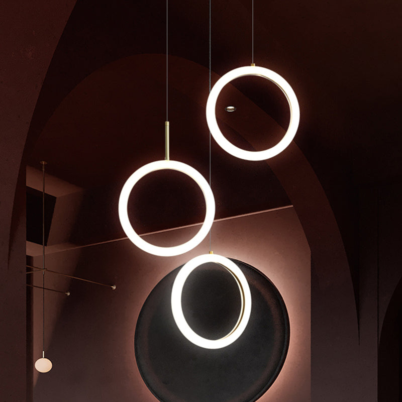 Modern Nordic Acrylic Chandelier - Gold Hanging Light Kit for Restaurants