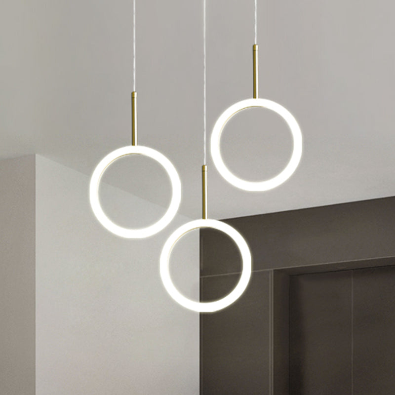 Modern Nordic Acrylic Chandelier - Gold Hanging Light Kit for Restaurants