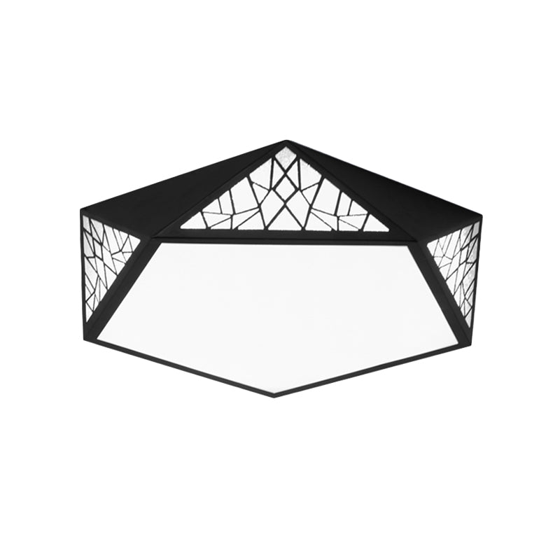 Modern Acrylic LED Ceiling Lamp | Slim Panel Pentagon | Flush Mount | Child Bedroom