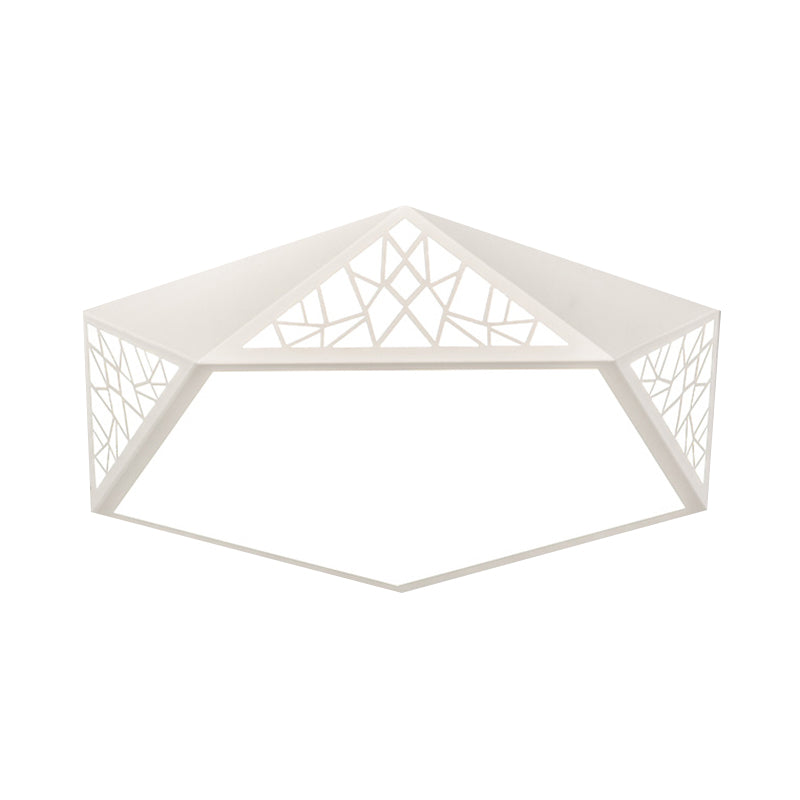Modern Acrylic LED Ceiling Lamp | Slim Panel Pentagon | Flush Mount | Child Bedroom