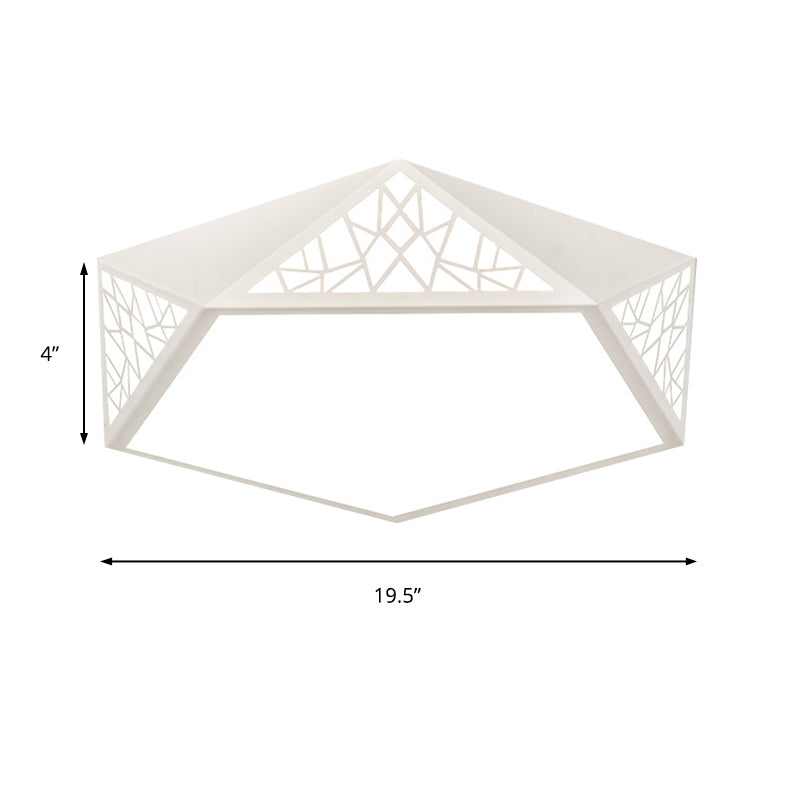Modern Acrylic LED Ceiling Lamp | Slim Panel Pentagon | Flush Mount | Child Bedroom