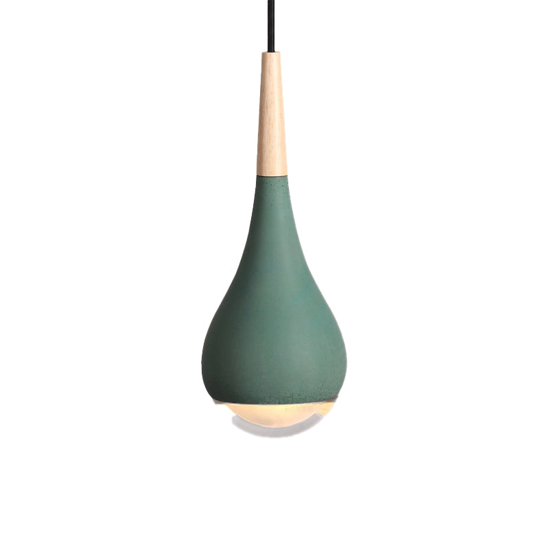 Modern Cement Nordic Pendant Light: Grey/Red/Green Hanging Ceiling