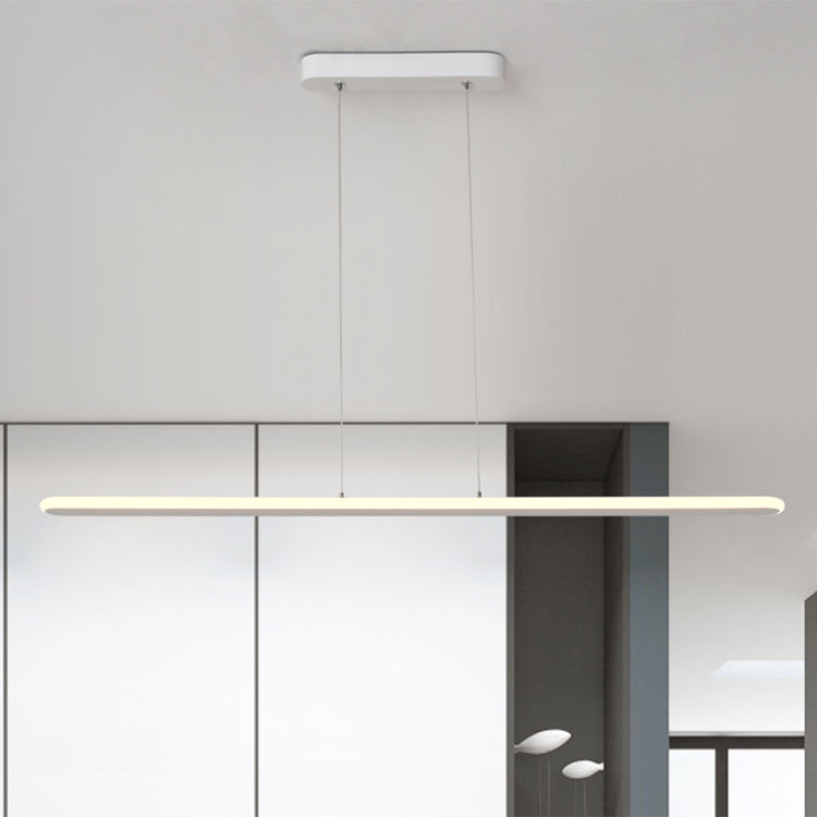 Wide Oval Hanging Pendant Light - LED Contemporary Kitchen Ceiling Pendant for Table in Warm/White Light - 16"/23.5"/31.5