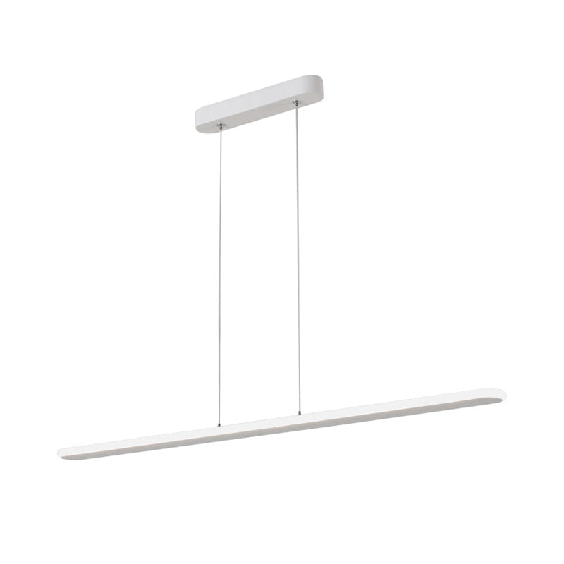 Wide Oval Hanging Pendant Light - LED Contemporary Kitchen Ceiling Pendant for Table in Warm/White Light - 16"/23.5"/31.5