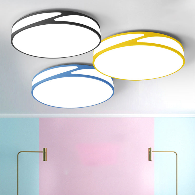 Macaron Style Acrylic Ceiling Lamp - Candy Colored Flush Ceiling Light for Offices
