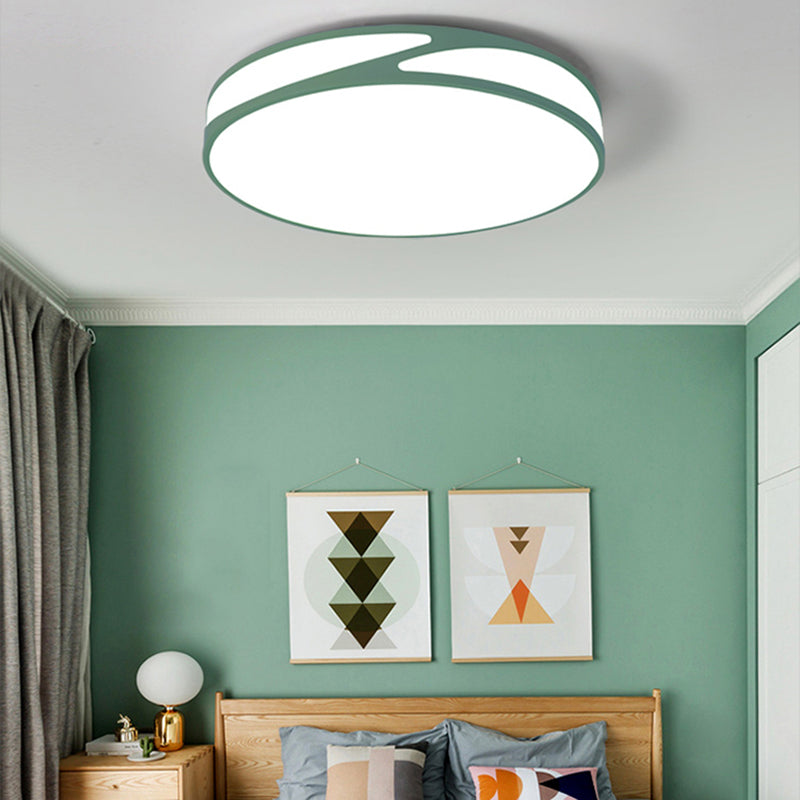 Macaron Style Acrylic Ceiling Lamp - Candy Colored Flush Ceiling Light for Offices