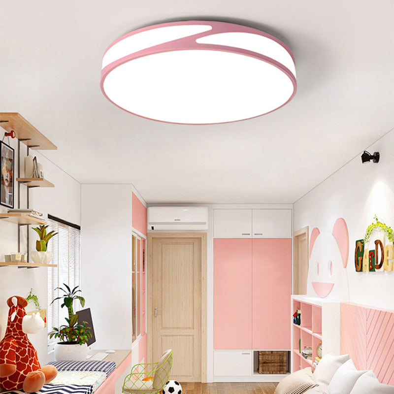 Macaron Style Acrylic Ceiling Lamp - Candy Colored Flush Ceiling Light for Offices