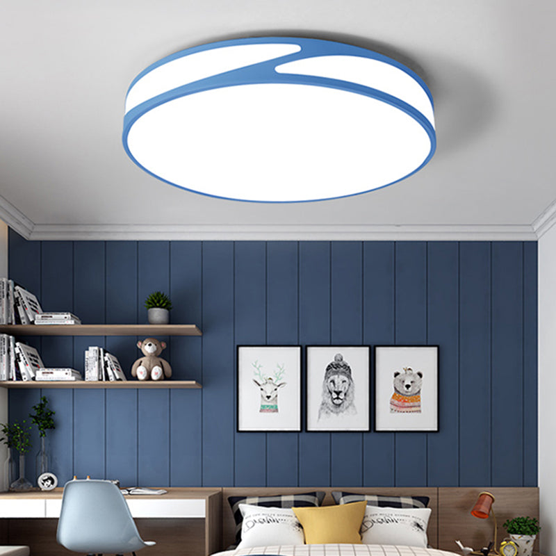 Macaron Style Acrylic Ceiling Lamp - Candy Colored Flush Ceiling Light for Offices