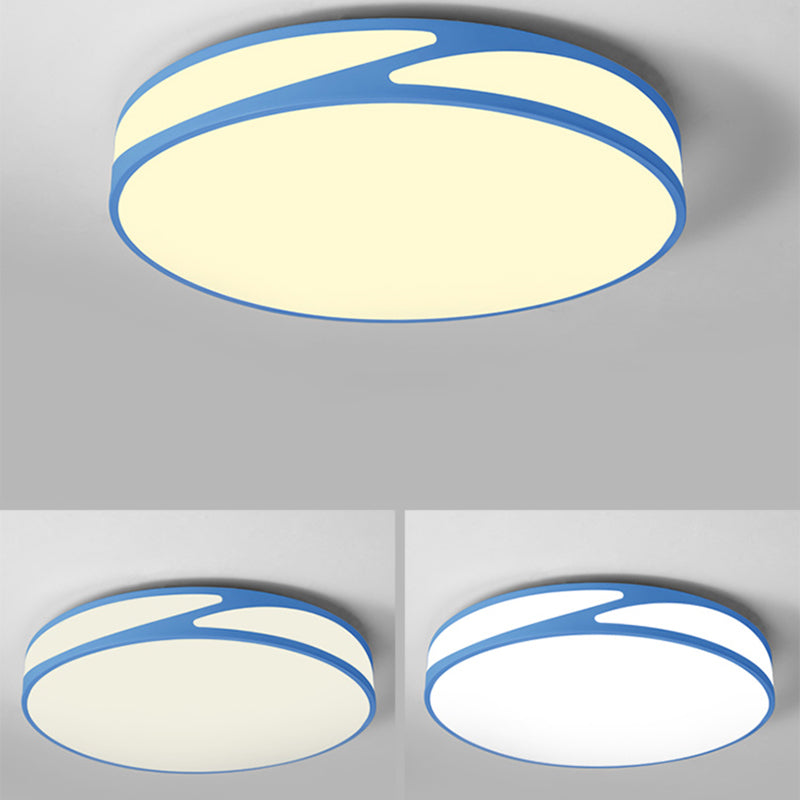 Macaron Style Acrylic Ceiling Lamp - Candy Colored Flush Ceiling Light for Offices