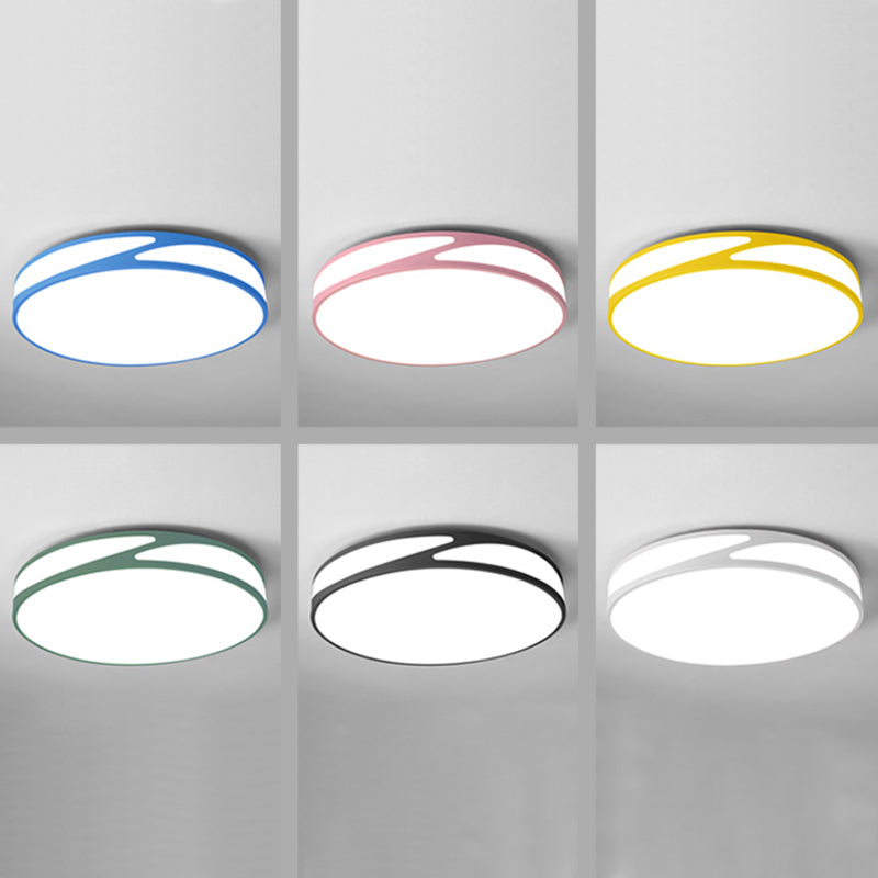 Macaron Style Acrylic Ceiling Lamp - Candy Colored Flush Ceiling Light for Offices