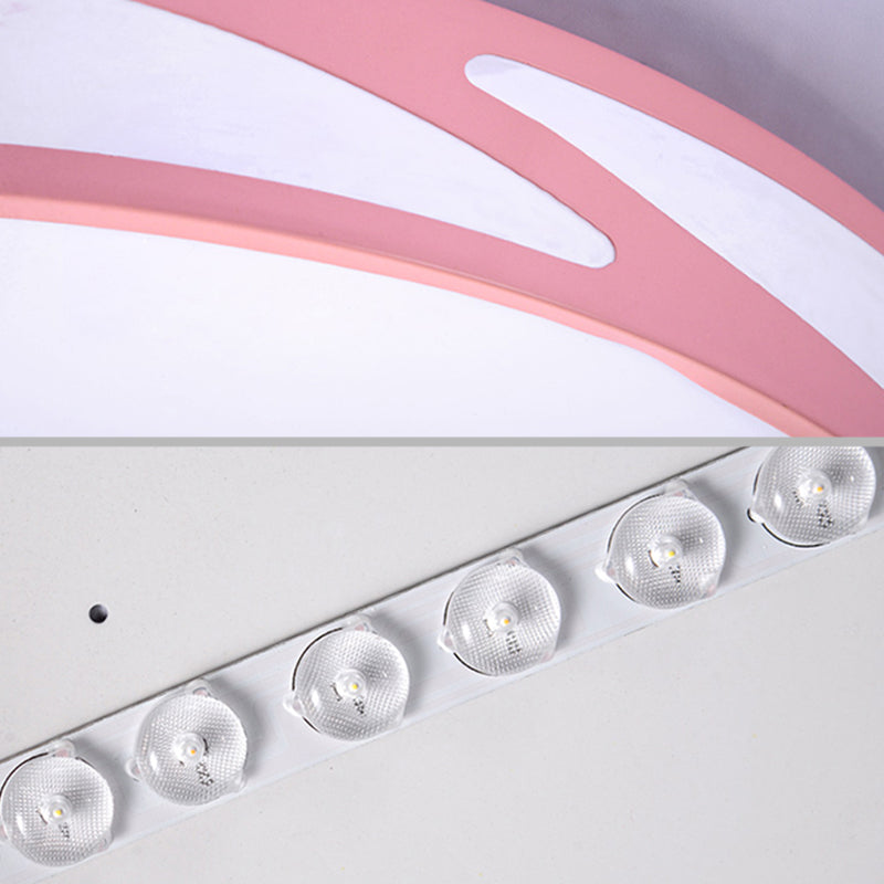 Macaron Style Acrylic Ceiling Lamp - Candy Colored Flush Ceiling Light for Offices