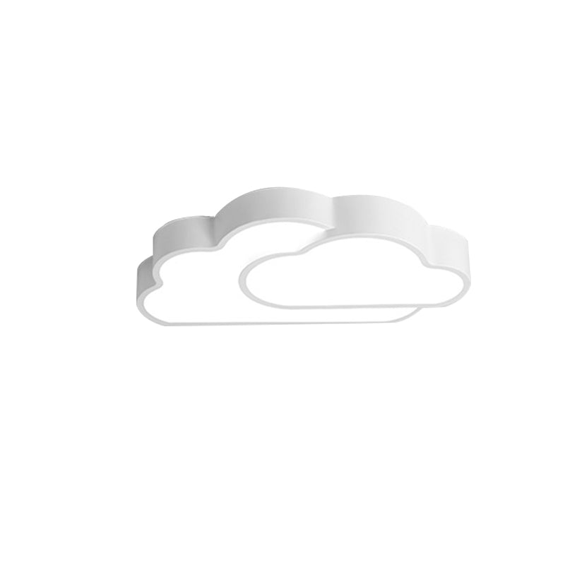Macaron Cloud Kindergarten Ceiling Light - Acrylic Candy-Colored Flush Light