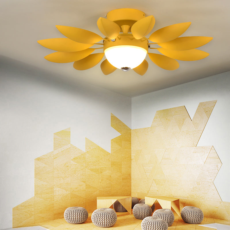 Plafonnier en métal couleur bonbon pour jardin d'enfants - Luminaire à tête unique