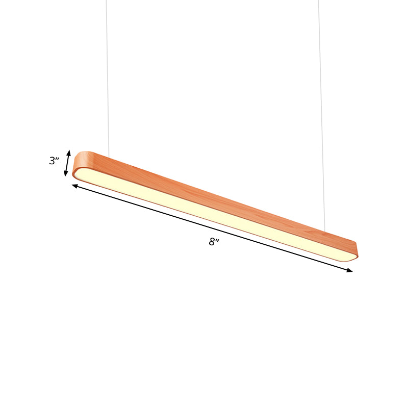 Modern Wooden Pendant Light with LED, Available in 3 Sizes and 3 Light Colors