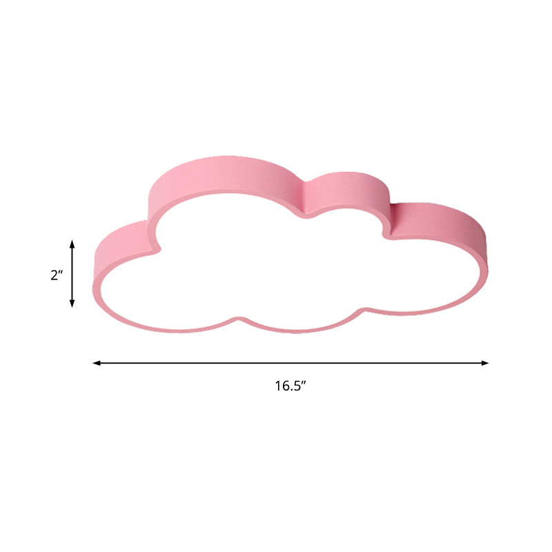 Nordic Style Macaron Colored Cloud Child Flush Mount Light for Bedroom