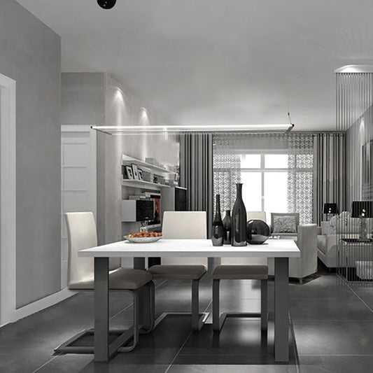 Ultra Slim Acrylic Led Light Fixture - Modern Single Ceiling Lamp In Black/White Warm/White 35.5/47