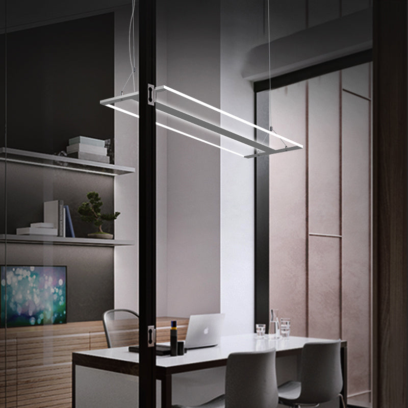 Ultra Slim Acrylic Led Light Fixture - Modern Single Ceiling Lamp In Black/White Warm/White 35.5/47