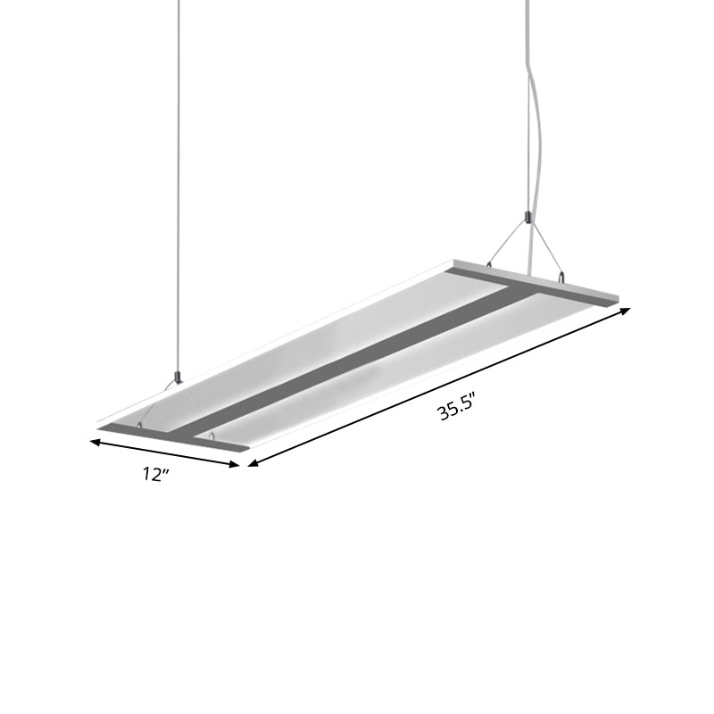Ultra Slim Acrylic Led Light Fixture - Modern Single Ceiling Lamp In Black/White Warm/White 35.5/47