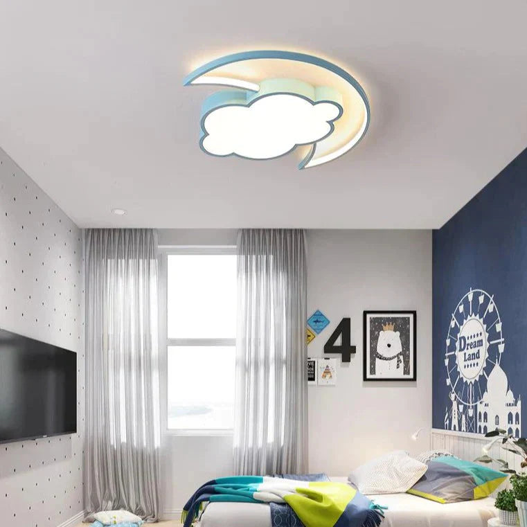 Plafonnier simple et moderne en forme de nuage pour chambre à coucher
