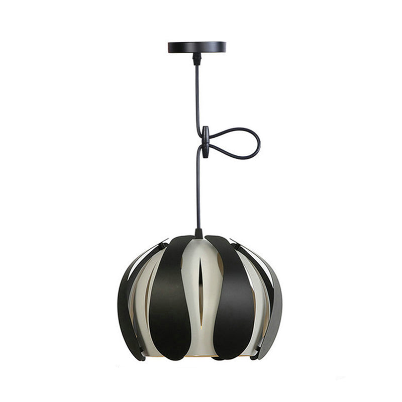 Modern Metal Bud Ceiling Lamp with Adjustable Cord - Black/Pink/Yellow - 8"/12" Wide - Ideal for Dining Room