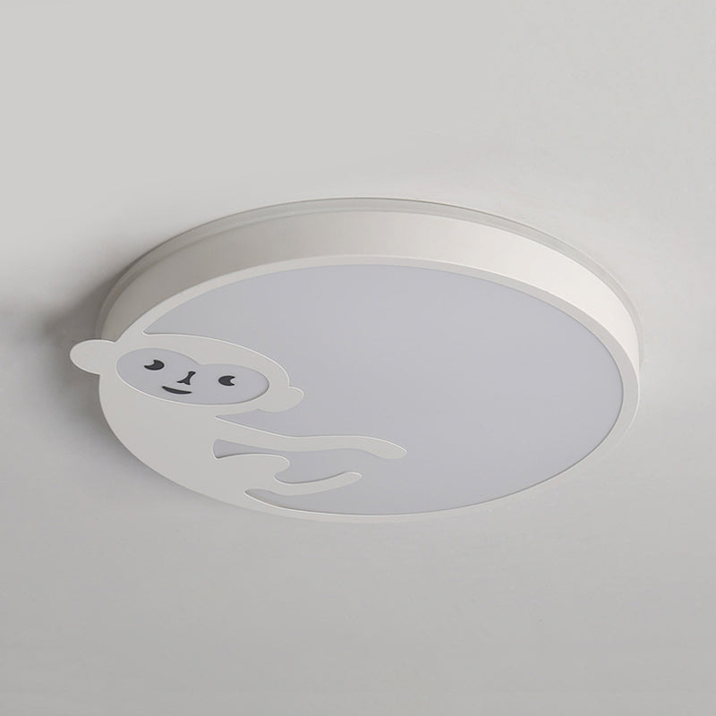 Plafonnier pour chambre d'enfant avec motif singe en blanc - Plafonnier pour enfants