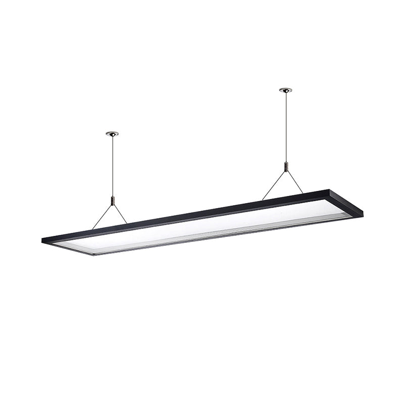 Ultra Slim Silver/Black LED Acrylic Pendant Ceiling Light for Office
