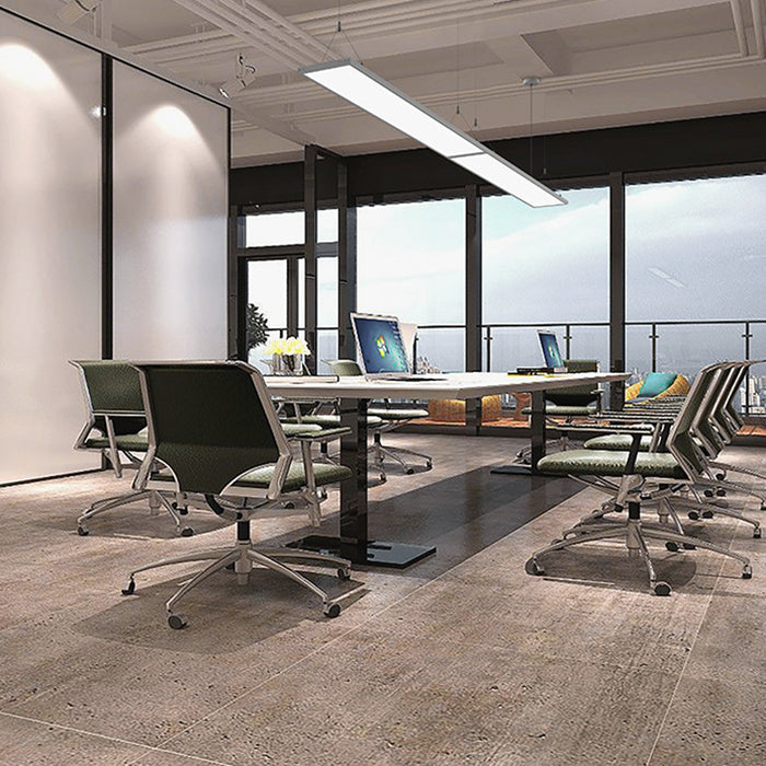 Ultra Slim Silver/Black LED Acrylic Pendant Ceiling Light for Office