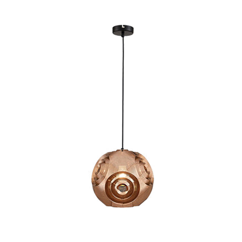Nordic Metal Globe Pendant Ceiling Light 1 Chrome/Gold/Rose Gold Finish 11/12.5/15W