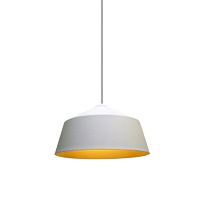 Nordic Style Dome Pendant Ceiling Light - Metal, 1 Light, Black/White