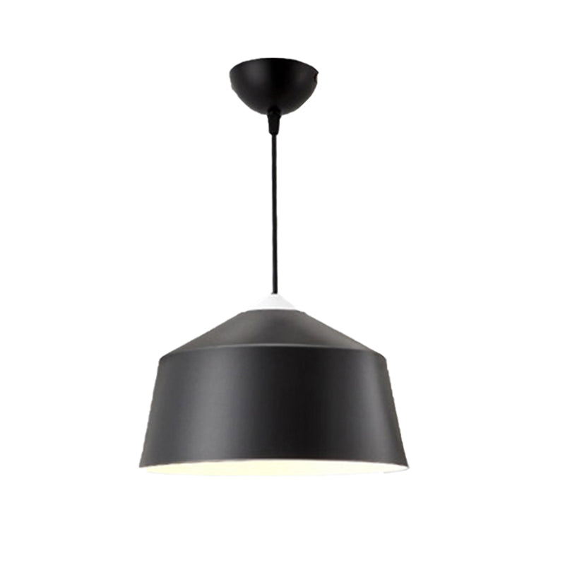 Nordic Metal Dome Pendant Light - 1-Light, Black/Grey/Pink Hanging Ceiling Lamp