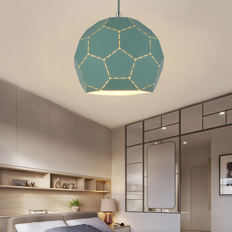 Nordic Geometric Hanging Light Fixture In Multiple Vibrant Colors Green
