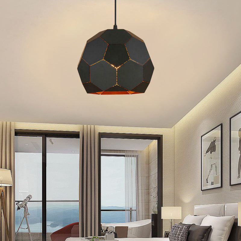 Nordic Geometric Hanging Light Fixture In Multiple Vibrant Colors Black