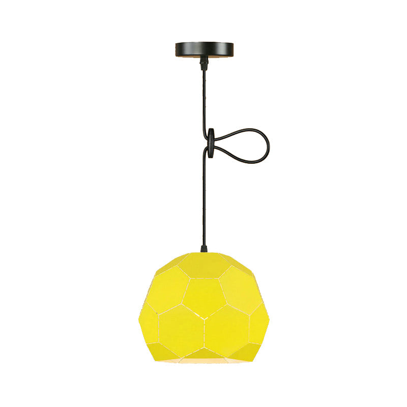Nordic Geometric Hanging Light Fixture In Multiple Vibrant Colors