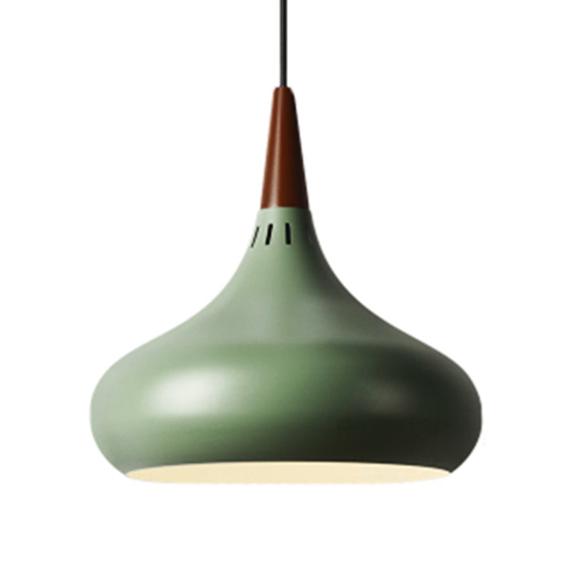 Nordic Teardrop Pendant Lighting - 8"/11"/12"W - Metal - 1 Light - Black/White/Pink