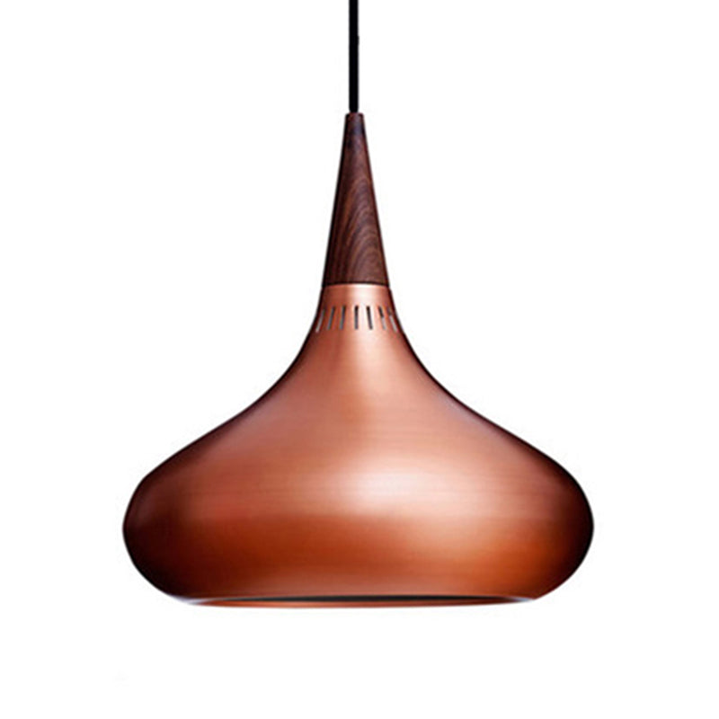 Nordic Teardrop Pendant Lighting - 8"/11"/12"W - Metal - 1 Light - Black/White/Pink