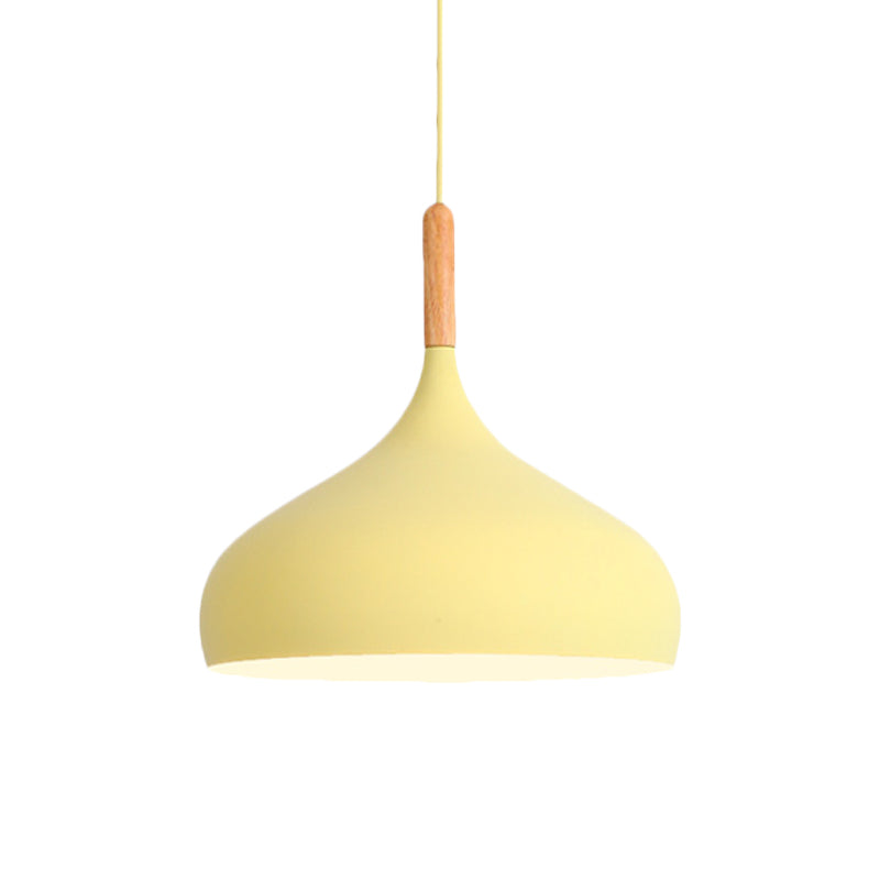 Suspension en métal de style nordique en forme de larme - 1 lumière noir/blanc/doré - Disponible en 9,5"/12,5"/14"W