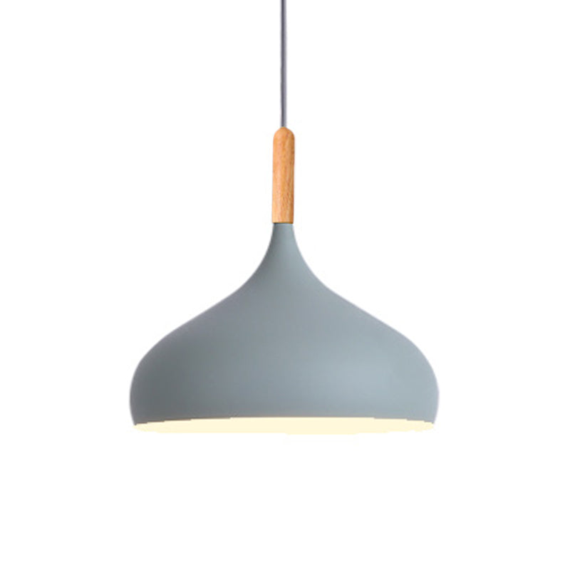Suspension en métal de style nordique en forme de larme - 1 lumière noir/blanc/doré - Disponible en 9,5"/12,5"/14"W