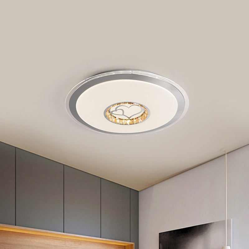 Modern LED Heart Pattern Ceiling Mounted Acrylic Flushmount Light for Bedroom