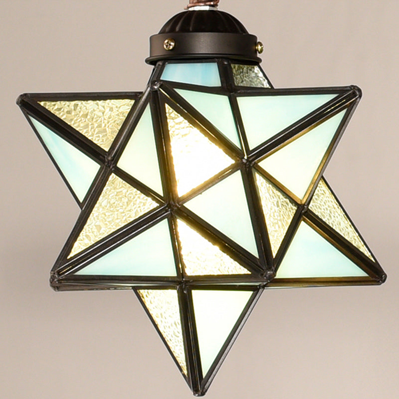 Rustic Star Chandelier with Colorful Glass Indoor Pendant Light (2/3 Lights) for Kitchen