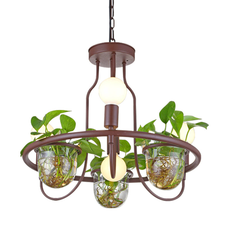 Lustre industriel en métal à 4/7/10 ampoules LED, lampe suspendue en café, parfait pour le salon