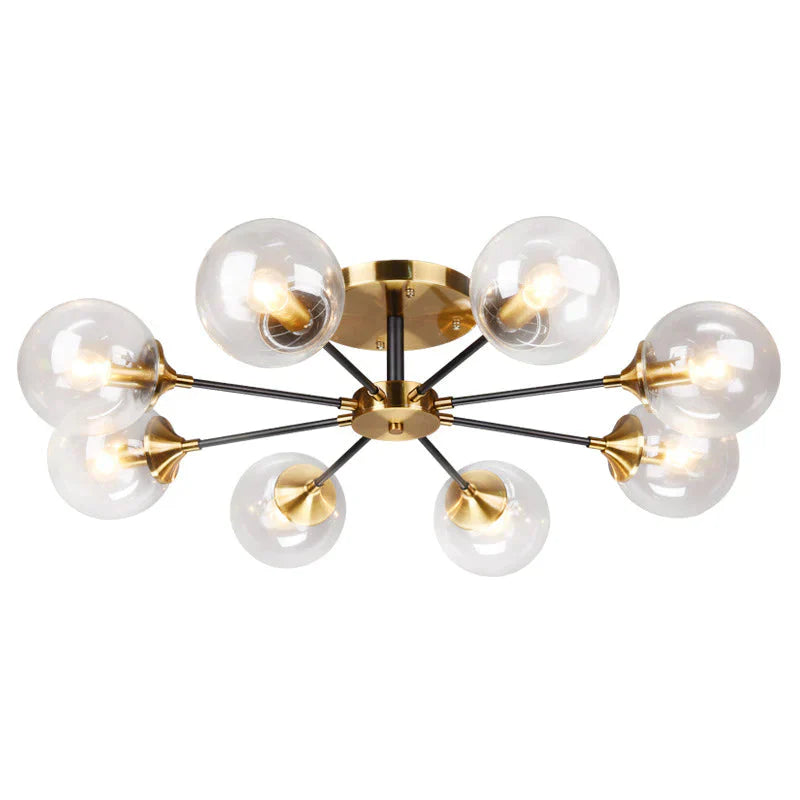 Nordic Light Luxury Glass Living Room Dining Room Ceiling Lamp