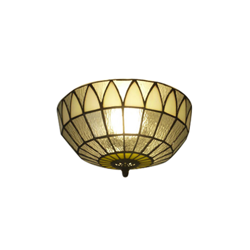 Tiffany Clear Glass Ceiling Lamp for Bedroom Lighting - Traditional Ceiling Mount Light
