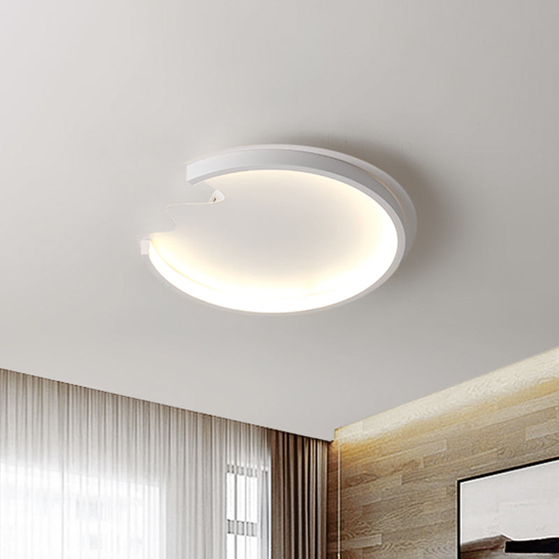 Modern LED Ceiling Mount Light for Child's Bedroom in White