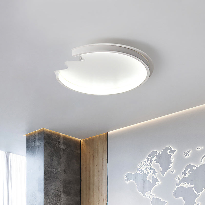 Modern LED Ceiling Mount Light for Child's Bedroom in White